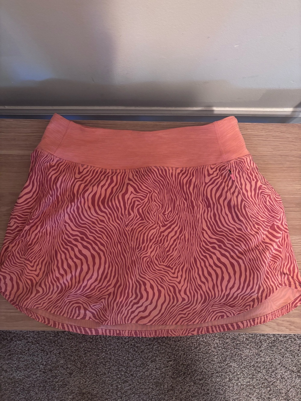 NWOT Outdoor Voices Orange and Pink Zebra-Print Active Skort